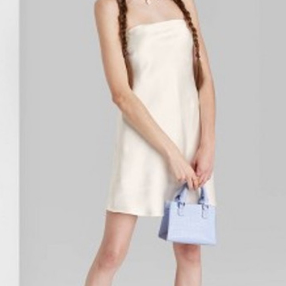 Women strapless dress with lining size S new